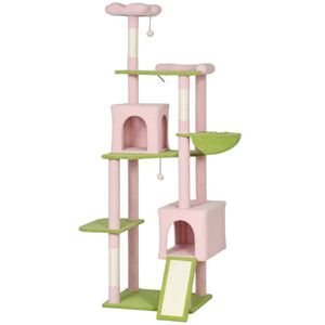 Grande tour rose pour chat, structure d'escalade et griffoir - Product Image 5