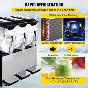 800W 30L tripla ciotola commerciale Slushy macchina 110V automatico surgelati per il giorno notte per supermercati ristoranti - Product Image 5