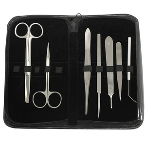 Kits de pratique de suture pour étudiants en acier inoxydable de qualité chirurgicale avec porte-aiguille, coussinets de suture à trois couches, scalpel et ciseaux - Product Image 1