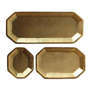 Bandeja de Servicio Decorativa de Latón de Lujo para Barra, Mostrador, Cócteles, Fiestas, Exhibición de Bebidas - Product Image 1