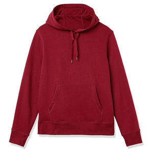 Sweat à capuche personnalisé pour homme, bordeaux, uni, en molleton, décontracté, à manches longues, avec cordon de serrage et poche kangourou, style streetwear - Product Image 5