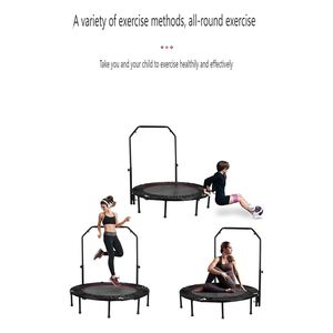 Trampolino Fitness Pieghevole da 48 Pollici, Carico Massimo 300 Libbre, Maniglia in Schiuma Regolabile per Esercizi Adulti, Trampolino Indiretto - Product Image 4