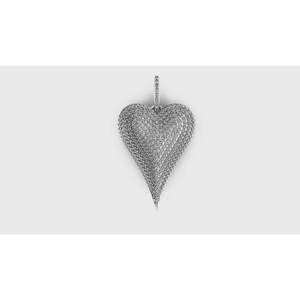 Elegant Trendy SHRAMAN DIAMOND 925 Sterling <b>Silver</b> Rhodium Plated Iced Heart <b>Necklace</b> Custom Lab Grown Diamond Pendant Fine - Product Image 2