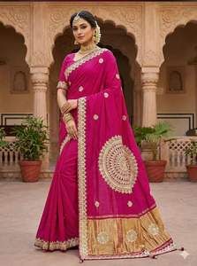 Nuovo design: Saree in pura seta modale con lavorazione a motivo Lagidis e pallu in tessuto di design. - Product Image 2