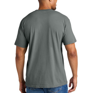 Camiseta Tri-Blend Gris para Hombre, Manga Corta, Cuello Redondo, Estilo Moderno, Mezcla de Algodón - Product Image 4