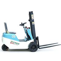 Mini chariot élévateur électrique 0,5 tonne, transpalette électrique, entraînement par roues à trois points, chariot élévateur compact entièrement automatique à conducteur embarqué