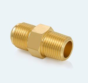 Conector de latón de media unión de 5/8 pulgadas x 1/2 NPT, paquete de cuatro, para conexiones de compresores de refrigeración HVAC y líneas de combustible - Product Image 2