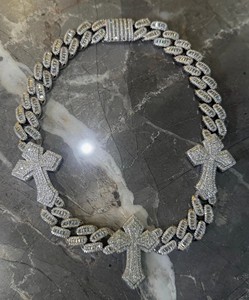 Cadena Cubana de Diamantes de Longitud Personalizada, Estilo Hip Hop, Collar para Raperos, Ideal para Actuaciones en Escenario, Disponible para Exportación - Product Image 2