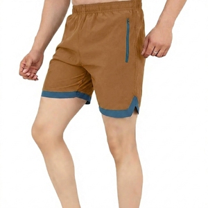 Quick Dry <b>Polyester</b> <b>Shorts</b> With Zipper Pocket Elastic Waist Casual <b>Shorts</b> Men Retro Running <b>Shorts</b> Breathable - Product Image 1