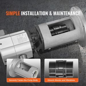 Kit Pompa Idraulica a Ingranaggi in Alluminio a 2 Stadi da 13 GPM 4000 PSI con Base di Installazione e Giunto per Pompa Idraulica Spaccalegna - Product Image 4
