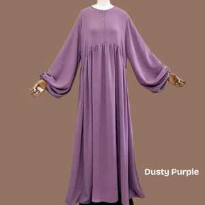 Abaya de poliéster de moda islámica para mujer, diseño étnico de manga larga, con estampado digital/reliéfico, hiyab, naqab. - Product Image 2