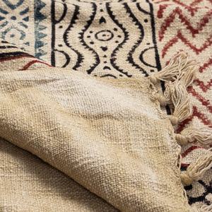 ผ้าห่มถักมีพู่ถักโครเชต์ผ้าคอตตอนเนื้อนุ่มสไตล์โบฮีเมียนสำหรับตกแต่งบ้าน - Product Image 6