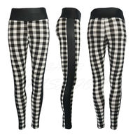 Leggings de sport pour femmes, taille haute, élastiques, unis, sans coutures, grandes tailles, en Spandex/Nylon, longueur intégrale, anti-plis