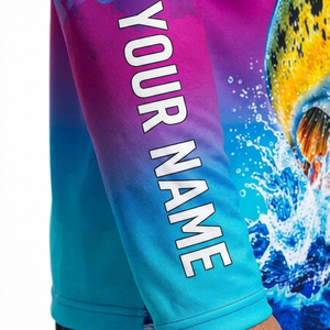 Camisetas de Pesca con Protección Solar UPF 50, de Secado Rápido, con Cuello Mao, Diseño Personalizado con Impresión Digital, 100% Poliéster, Nuevo Diseño, para Verano - Product Image 4