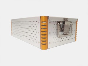 Caja de Esterilización Manual de Acero Inoxidable, Contenedor Universal para Instrumentos Quirúrgicos, Clase I, de Mahfooz Instruments - Product Image 2