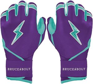 BRUCE BOLT Leather Anti-slip Stretch Custom Logo Design Infield Outdoor Professional Quality Baseball Batting <b>Gloves</b> XL - Product Image 2