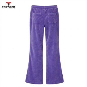 2026 Best Quality Casual Custom Heavyweight Regular Fit Winter Satin ODM Sweatpants for <b>Women</b> - Product Image 5