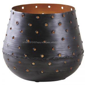 Bougeoir chauffe-plat en métal artisanal de qualité supérieure du fournisseur indien, bocaux, décor d'éclairage d'ambiance de Noël unique - Product Image 1
