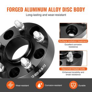 สเปเซอร์ล้อแบบฟอร์จ 5 รู ขนาด 1.5 นิ้ว 5x5.5 นิ้ว แบบ Hubcentric รูกลาง 71.5 มม. พร้อมสตั๊ด M1/2-20 อะแดปเตอร์ล้อ 5 รู สำหรับรถจี๊ป ผลิตจากวัสดุฟอร์จ 100% - Product Image 5