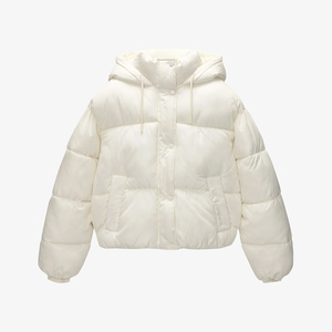 Veste matelassée d'hiver pour femme, longueur standard, nouveau design élégant et tendance, coupe-vent en toile, vente en gros - Product Image 1