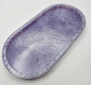 Ensemble cadeau de plateau moderne en marbre - Sous-verres à motifs floraux et boîte cadeau pour Noël - Product Image 1