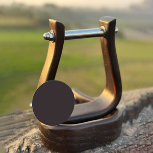 Étriers en bois faits à la main pour l'équitation, repose-pieds de selle de cheval, accessoires d'équipement équestre fiables en bois - Product Image 3