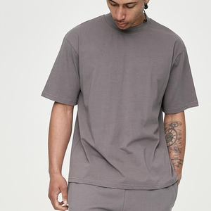 Camiseta de Alta Calidad 100% Algodón, Gruesa, de Lujo, Unisex, con Logotipo Personalizado, Cuello Redondo, Camiseta Blanca Extra Grande para Hombre - Product Image 2