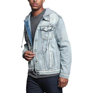 Men's Winter Streetwear 100% Cotton Quick Dry Denim Jacket with Turn-down Collar <b>Covered</b> Button Closure Polyester Lining - Product Image 6