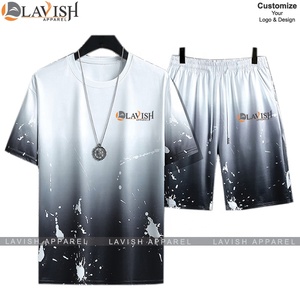 เครื่องแต่งกายสุดหรูสำหรับทุกเพศฤดูร้อนเซ็ต2ชิ้นเสื้อเชิ๊ตแขนสั้นระบายอากาศได้ดีผ้าคอตตอนคุณภาพสูงสำหรับ100% - Product Image 3