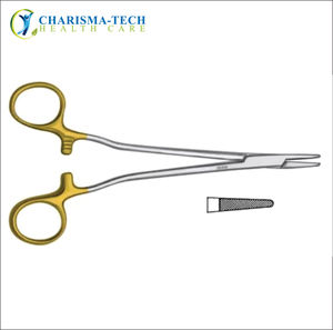Porte-aiguille chirurgical CHARISMA-TECH en acier inoxydable, à mâchoires finement dentelées, à cliquet, instrument de chirurgie générale - Product Image 5