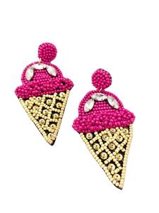 Boucles d'oreilles ethniques festives brodées à la main et perlées, bijoux de mode au meilleur prix - Product Image 5