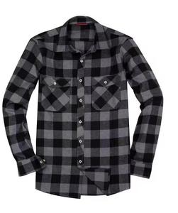YASH SPORTS Fabricante de Camisas de Franela con Cuello Alto y Botones para Hombre / Proveedor OEM al por Mayor de Camisas de Franela a Cuadros de Algodón - Product Image 3