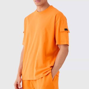 Wholesale Cotton/Polyester Men's Summer Two-Piece T-Shirt and Shorts Set Loose Fit <b>Elastic</b> Waist Knee Length Made in Pakistan - Product Image 6