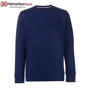 เสื้อสเวตเตอร์คอตตอนของผู้ชายทรงพอดีตัวปกติเนื้อผ้านุ่มมากและเสื้อสเวตเชิ้ตคอลูกเรือมีเทปด้านหลังคุณภาพสูง - Product Image 4