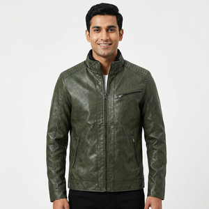Fully Customized Genuine Cowhide <b>Men</b> <b>Leather</b> <b>Jackets</b> Made in Sialkot Pakistan Cheap Low Price <b>jacket</b> for <b>men</b> - Product Image 4