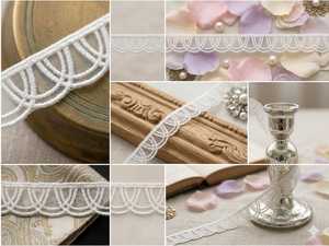 Offre Spéciale – Dentelle en Organza Blanc Premium avec Bordure en Nylon Effet Verre – Broderie Arche Festonnée pour Couture, Artisanat et Décoration Nuptiale - Product Image 3