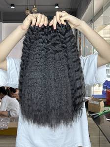 Top Qualité 100% Extensions de Cheveux Humains Non Transformés Cuticule Aligné KINKY DROIT Tissage de Cheveux Vierges pour les Femmes Noires - Product Image 3