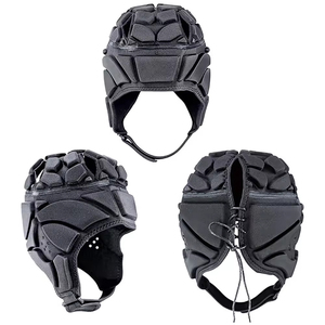Wholesale Custom Made Soft Shell Soccer Rugby Helmet New Size <b>Foam</b> Padded Men's Headgear <b>Cheap</b> Price Boxing Helmets - Product Image 1
