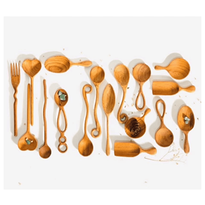 Wooden <b>spoon</b> crafted with natural wood for food preparation stirring and kitchen <b>serving</b> use, produced in Vietnam - Product Image 1