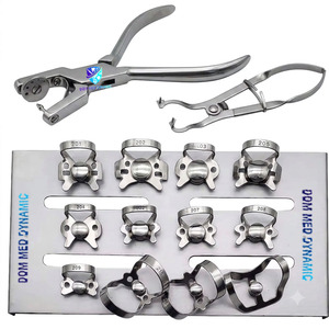 14pcs stainless steel rubber dam <b>clamps</b> <b>frame</b> kit dental isolation tray instruments ce certified professional oral treatment set - Product Image 4