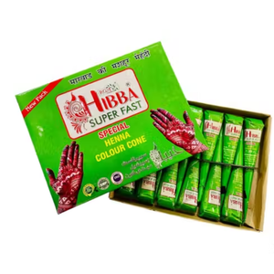 Hibba Cones de Henné Herbal en Gros Bio Mehndi Brun Foncé à Tenue Longue Durée 370G Peinture Corporelle - Product Image 2