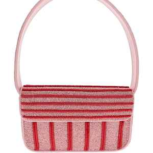 Bolso de Hombro Individual de Lujo para Mujer con Bordado Geométrico de Cuentas y Tachuelas, Bolso de Moda con Cierre de Aro y Cuentas Personalizadas para Otoño - Product Image 2