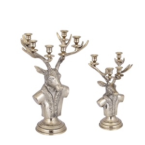 <b>Silver</b> Seahorse Pillar Candle Holder Aluminum Metal <b>Candlestick</b> Stand for Coastal Home Decor & Wedding Centerpiece - Product Image 6