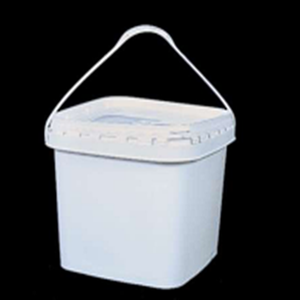 Seau en plastique PP blanc carré de 10 L, hermétique, avec couvercle à bascule, pour l'emballage de liquides chimiques - Product Image 1