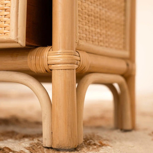Stunning Rattan <b>Vanity</b> <b>Table</b> Artisanal Natural Wicker Dressing Desk With Mirror Boho Bedroom Furniture Perfect For Kids Room - Product Image 5