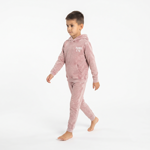Conjunto Deportivo para Niños, Sudadera con Capucha y Pantalones Jogger, Algodón Lavado con Ácido, Corte Regular, Casual, con Parche Bordado y Diseño de Logotipo Personalizado - Product Image 3