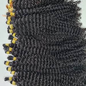 Vente en Gros en Vrac I-Tip Kinky Curly Tressage Vierge Lace Front Extensions de Cheveux Humains Cheveux Vietnamiens Prêts à Exporter - Product Image 6