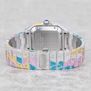 Colourful Moissanite Luxury High Quality Automatic <b>Mechanical</b> VVS DE Colour Moissanite Unique Men's Hip Hop <b>Watch</b> - Product Image 5