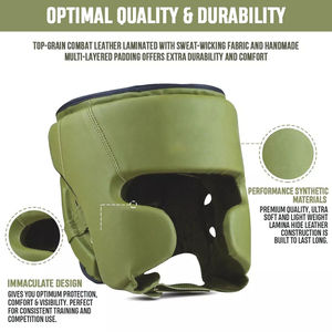 Protège-tête de boxe professionnel réglable et rembourré pour l'entraînement et le sparring – Casque de protection intégral haut de gamme pour MMA - Product Image 4