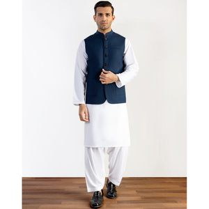 Shalwar Kameez pour hommes, vêtements modestes de qualité supérieure, coupe décontractée et confortable, tissu de haute qualité, parfait pour la prière et les événements formels - Product Image 3
